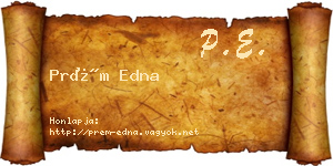 Prém Edna névjegykártya